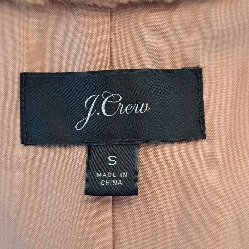 J.Crew Womens Teddy/Sherpa Excursion Zip Up‎ Vest Camel Color Size S